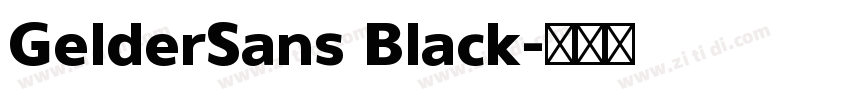 GelderSans Black字体转换